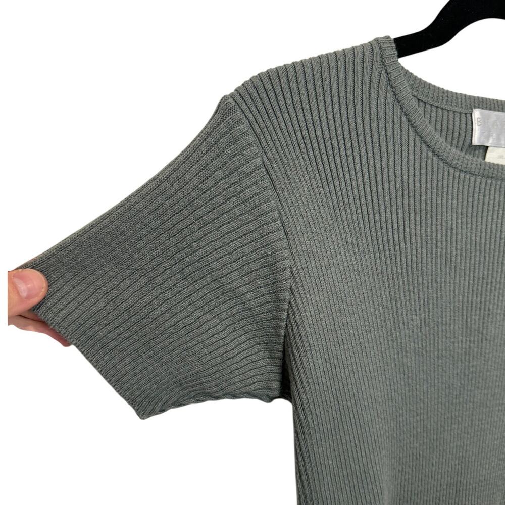 Vintage Brazeau Tricot 100% Cotton Short Sleeve Mini Dress in Forest Green - Picture 5 of 5